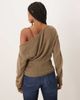 Motel Motel Suena asymmetric knit sweater in khaki-Green - 3