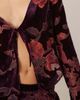 Motel Motel Sukita long sleeve floral top in burgundy-Red - 4