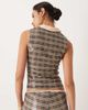 Motel Motel tisuka polo top in vintage style sequin plaid - part of a set-Multi - 4