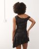 Motel Motel Tohari off shoulder asymmetric ruffle mini dress in dynamic rose-Brown - 4