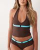 Motel Motel Towi swim top in Brown blue - 2
