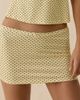 Motel Motel Vidia Polka Dot Low-Rise Mini Skirt in Yellow, Women's at Urban Outfitters - 2