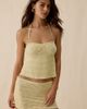 Motel Motel Vidia Polka Dot Low-Rise Mini Skirt in Yellow, Women's at Urban Outfitters - 4