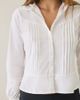 Motel Motel Witaya Pintuck Peplum Button-Down Shirt in White, Women's at Urban Outfitters - 2