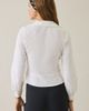Motel Motel Witaya Pintuck Peplum Button-Down Shirt in White, Women's at Urban Outfitters - 3