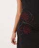 Motel Motel Zavine halter asymmetric dress with flower diamante detail in black - 3
