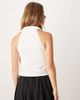 Motel Motel Zosia asymmetric tailored button up blouse in white - 2