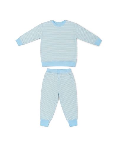 Motette Motette Boys' Seaside Stripe Little Lounger Bamboo Sweatsuit