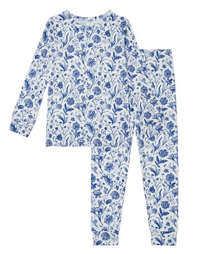 Motette Motette Girls' Porcelain Vine Pajama Set