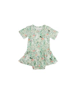Motette Motette Girls' Sage Blossom Bamboo Twirl Dress with Bodysuit