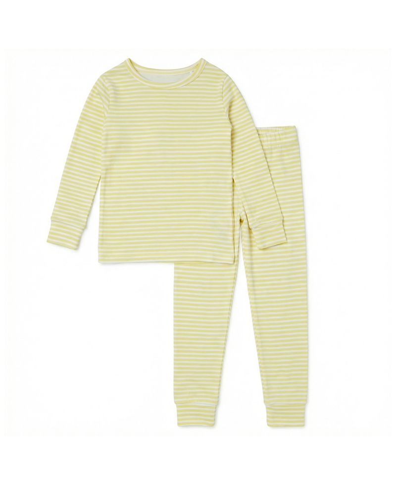 Motette Motette Unisex Lemon Stripe Pajama Set