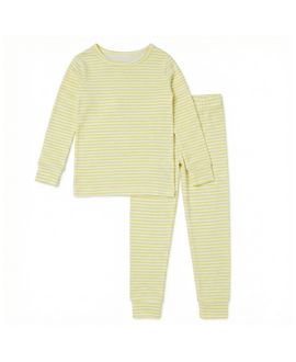 Motette Motette Unisex Lemon Stripe Pajama Set