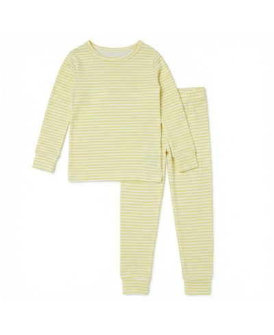 Motette Motette Unisex Lemon Stripe Pajama Set