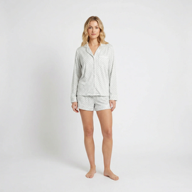 Motette Motette Women's Long Sleeve & Shorts Pajama Set
