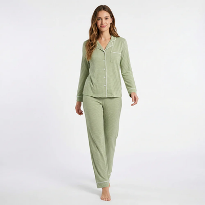 Motette Motette Women's Long Sleeve and Long Pants Pajama Set