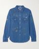 MOTHER All My Eyes embroidered denim shirt - 1