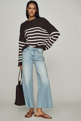 MOTHER Hustler Roller Ankle High-Rise Wide-Leg Jeans