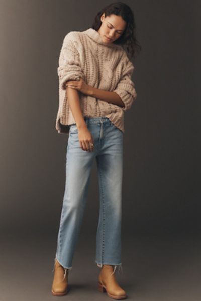 MOTHER Kick It Ankle Mid-Rise Straight-Leg Jeans