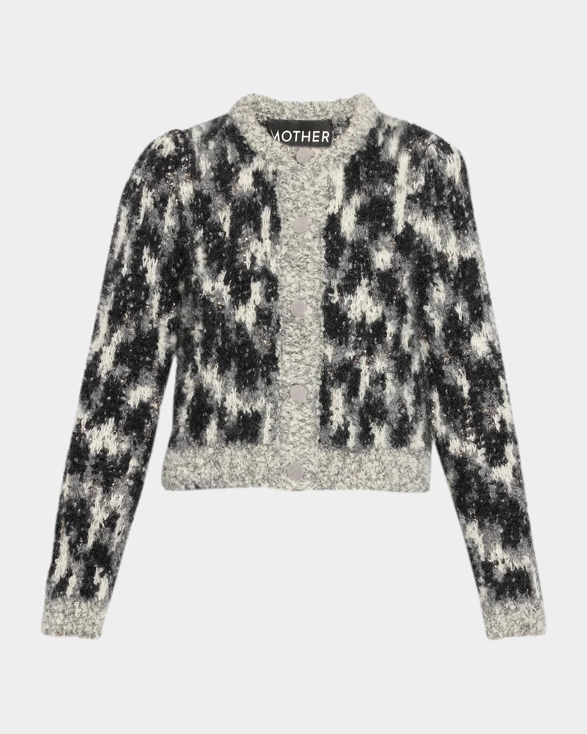 MOTHER Mohair-Wool-Blend Cropped Cardigan