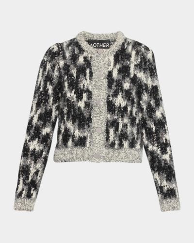 MOTHER Mohair-Wool-Blend Cropped Cardigan