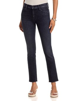 Mother Mother Dazzler Skimp Mid Rise Straight Jeans in Riding The Milkyway