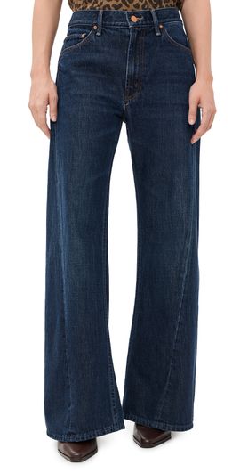 MOTHER MOTHER Lil Petite Lemon Twist Wide Leg Jeans fresh squeezed