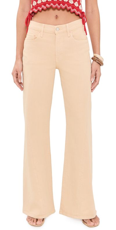 MOTHER MOTHER Mr Sidestepper Twist Sneak Jeans Winter Wheat