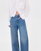 MOTHER MOTHER Petite Lil Lemon Twist Sneak Jeans ROLLING IN THE DOUGH - 5
