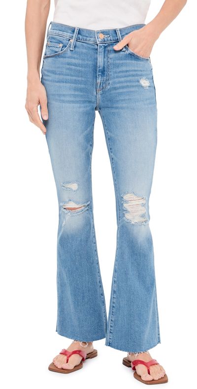 MOTHER MOTHER Petite Lil Weekender Fray Jeans Chaos Is Calling