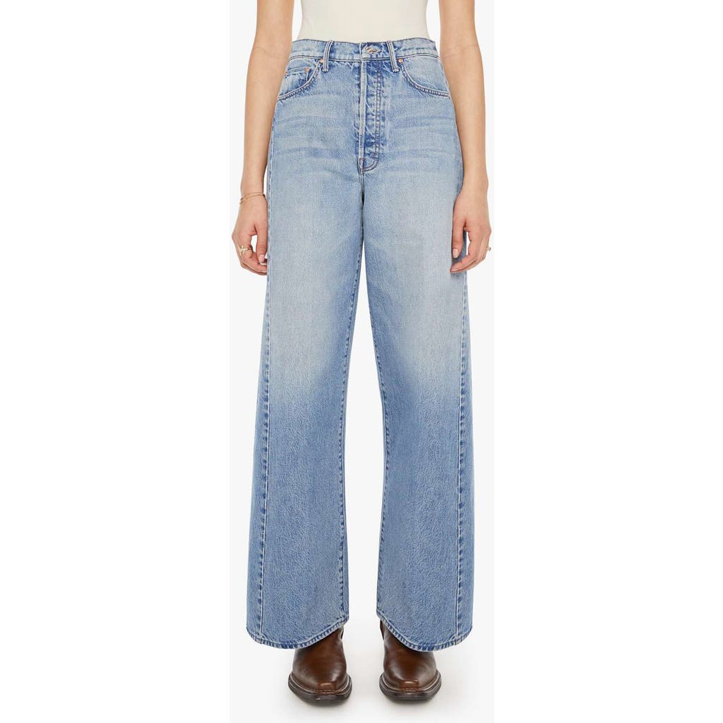 MOTHER MOTHER Pipe Dream Button Sneak High Waist Wide Leg Jeans