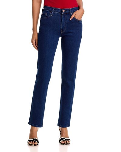 Mother Mother Rider Skimp Mid Rise Straight Jeans in Retrograde Rodeo