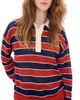 MOTHER MOTHER The Biggie Raquette Knit Tee Red And Navy Stripe - 1