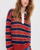 MOTHER MOTHER The Biggie Raquette Knit Tee Red And Navy Stripe - 2