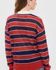 MOTHER MOTHER The Biggie Raquette Knit Tee Red And Navy Stripe - 3
