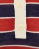 MOTHER MOTHER The Biggie Raquette Knit Tee Red And Navy Stripe - 6