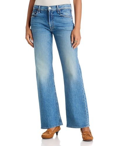 Mother Mother The Bookie Sneak Mid Rise Bootcut Jeans in Playback
