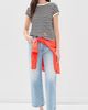 MOTHER MOTHER The Boxy Goodie Goodie Tee Black And Cream Striipe - 5