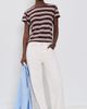 MOTHER MOTHER The Boxy Goodie Goodie Tee Jer Rum Raisin Stripe - 5