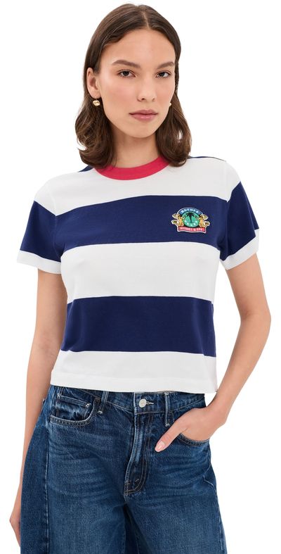 MOTHER MOTHER The Boxy Goodie Goodie Tee Jer True Blue And Fluff