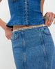 MOTHER MOTHER The Chip Clip Maxi Fray Denim Skirt - 3