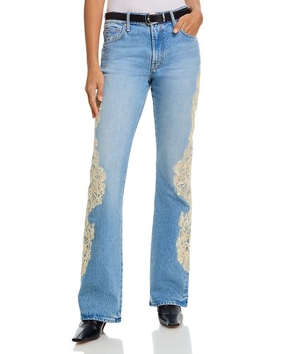 Mother Mother The Chomp Heel High Rise Bootcut Jeans in Wishbone