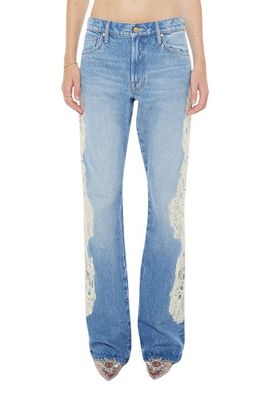 MOTHER MOTHER The Chomp Heel Lace Trim Bootcut Jeans