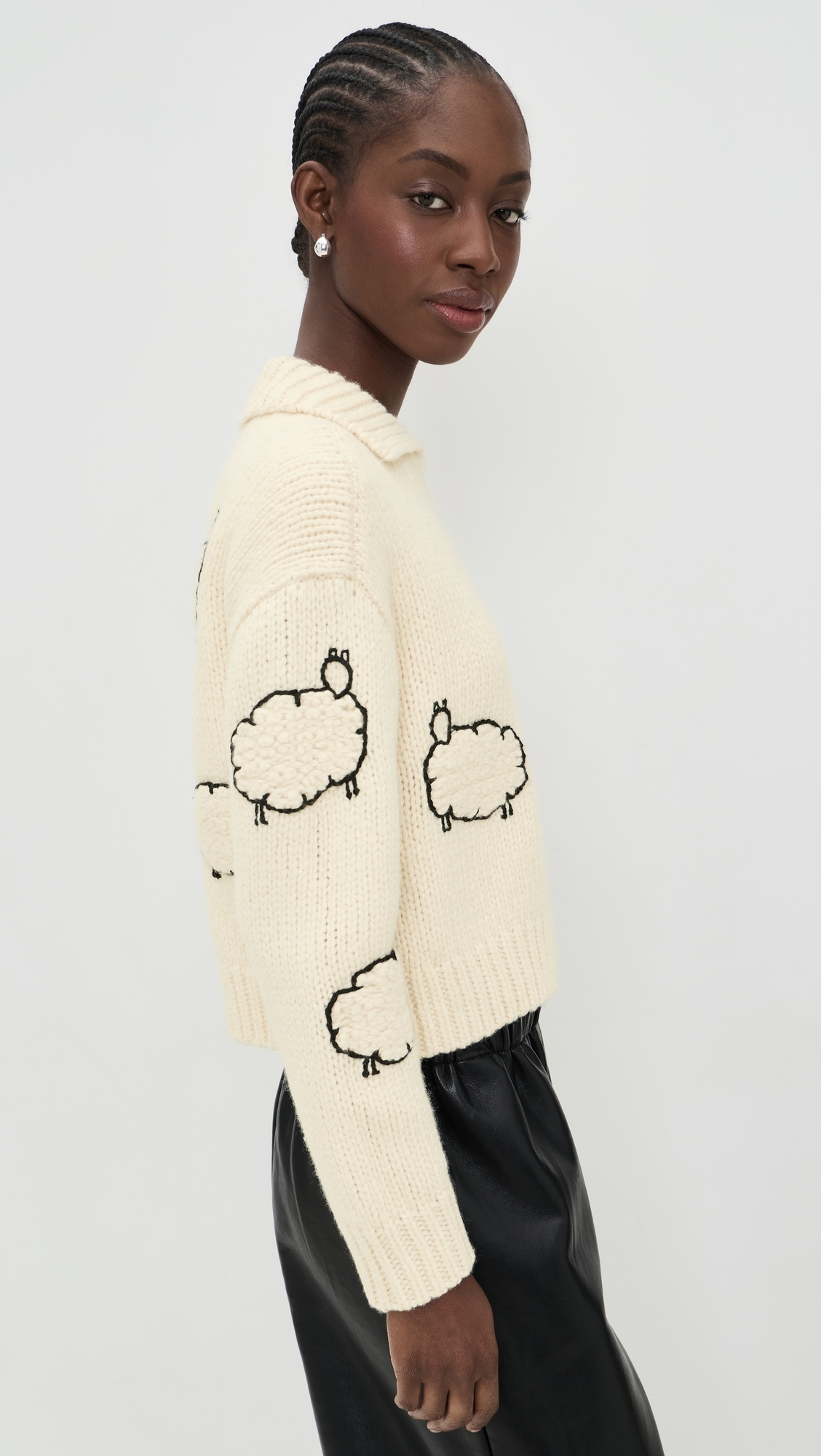 MOTHER - The Crop Raquette Cardigan Wool Plus The Gang