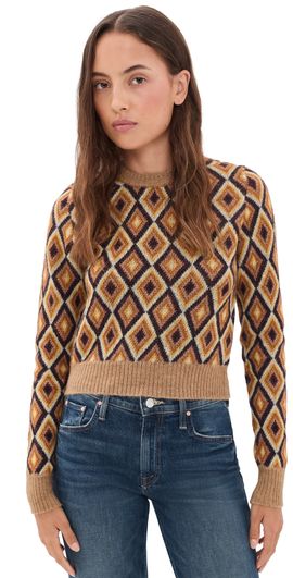 MOTHER MOTHER The Crop Sweater Beeswax And Caramel Cafe