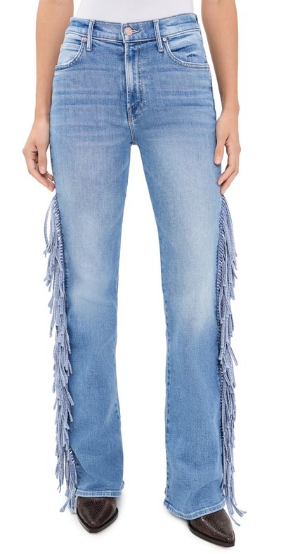 MOTHER MOTHER The Fringe Desperado Sneak Western Jeans Saddle Up