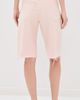 MOTHER MOTHER The Half-Pipe Bermuda Fray Denim Shorts Peach Puree - 3
