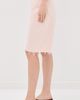 MOTHER MOTHER The Half-Pipe Bermuda Fray Denim Shorts Peach Puree - 4