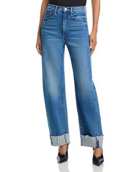 Mother Mother The Half Pipe Flood Cuff Fray Jeans in Get Two Birds Stoned
