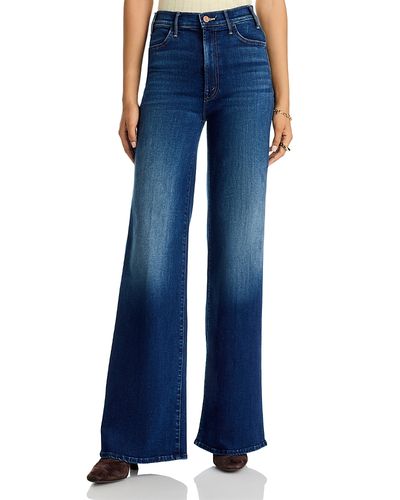 Mother Mother The Hustler Roller Sneak High Rise Jeans in Troublemaker