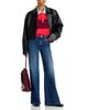 Mother Mother The Hustler Roller Sneak High Rise Wide Leg Jeans in Naughty By Nature - 2